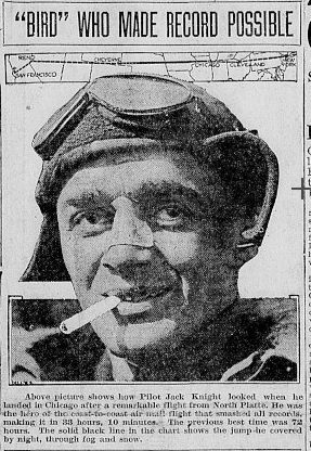 Newspaper clipping of Jack Knight
